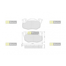 BD S107 STARLINE Комплект тормозных колодок, дисковый тормоз