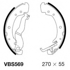 VBS569 MOTAQUIP Комплект тормозных колодок