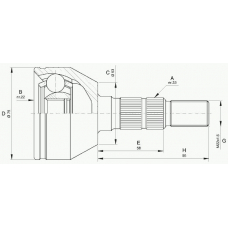 CVJ5598.10 OPEN PARTS Шарнирный комплект, приводной вал