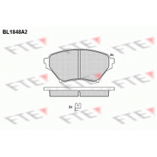 BL1848A2 FTE Комплект тормозных колодок, дисковый тормоз