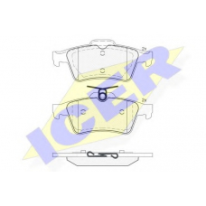181651-200 ICER Комплект тормозных колодок, дисковый тормоз