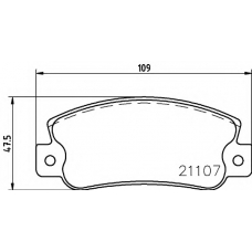 8DB 355 019-061 HELLA Комплект тормозных колодок, дисковый тормоз