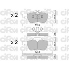 822-555-0 CIFAM Комплект тормозных колодок, дисковый тормоз