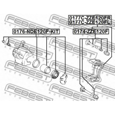 0176-NDE120F-KIT FEBEST Поршень, корпус скобы тормоза