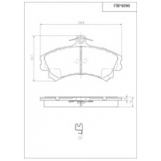 FBP4090 FI.BA Комплект тормозных колодок, дисковый тормоз