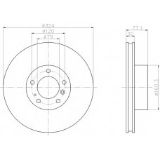 8DD 355 102-871 HELLA PAGID Тормозной диск