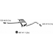 243124 ERNST Средний глушитель выхлопных газов