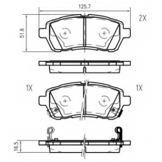 K631600 Vema Комплект тормозных колодок, дисковый тормоз