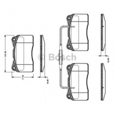 0 986 TB2 772 BOSCH Комплект тормозных колодок, дисковый тормоз