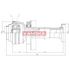 8711 KAMOKA Шарнирный комплект, приводной вал