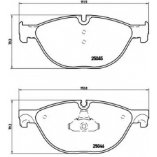 P 06 076 BREMBO Комплект тормозных колодок, дисковый тормоз