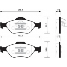FBP1565 FI.BA Комплект тормозных колодок, дисковый тормоз