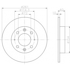 8DD 355 107-371 HELLA PAGID Тормозной диск