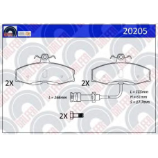 20205 GALFER Комплект тормозных колодок, дисковый тормоз
