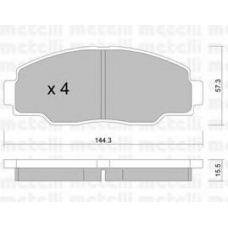 22-0755-0 METELLI Комплект тормозных колодок, дисковый тормоз