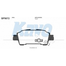 BP-9072 KAVO PARTS Комплект тормозных колодок, дисковый тормоз
