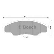 0 986 AB1 414 BOSCH Комплект тормозных колодок, дисковый тормоз