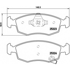 P 11 031 BREMBO Комплект тормозных колодок, дисковый тормоз