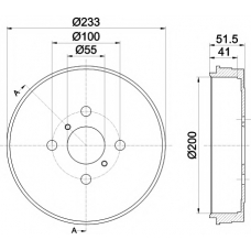 8DT 355 301-751 HELLA PAGID Тормозной барабан