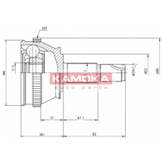 6690 KAMOKA Шарнирный комплект, приводной вал