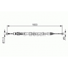 1 987 477 116 BOSCH Трос, стояночная тормозная система