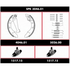 SPK 3046.01 REMSA Комплект тормозов, барабанный тормозной механизм