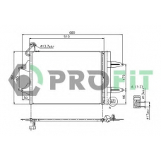 PR 9550C1 PROFIT Конденсатор, кондиционер