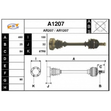 A1207 SNRA Приводной вал