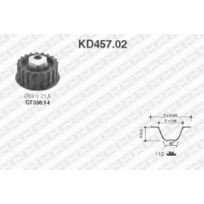 KD457.02 SNR Комплект ремня грм