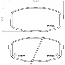 8DB 355 010-611 HELLA Комплект тормозных колодок, дисковый тормоз