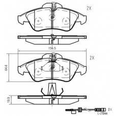 K618601 Vema Комплект тормозных колодок, дисковый тормоз