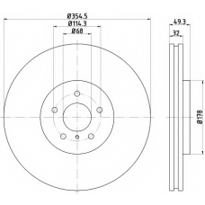 MDC2598 MINTEX Тормозной диск