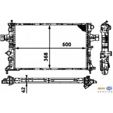 8MK 376 713-001 HELLA Радиатор, охлаждение двигателя