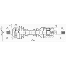 DRS6044.00 OPEN PARTS Приводной вал