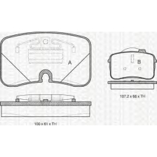 8110 29003 TRIDON Brake pads - front