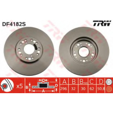 DF4182S TRW Тормозной диск