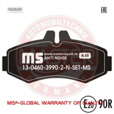13046039902N-SET-MS MASTER-SPORT Комплект тормозных колодок, дисковый тормоз