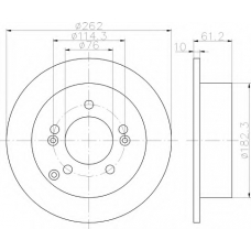 8DD 355 113-641 HELLA Тормозной диск