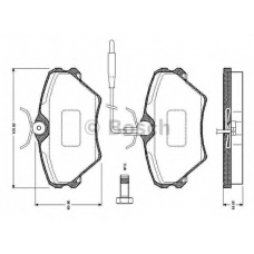 0 986 TB2 710 BOSCH Комплект тормозных колодок, дисковый тормоз