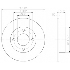 8DD 355 101-371 HELLA PAGID Тормозной диск