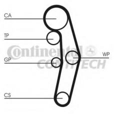 CT1028K3 CONTITECH Комплект ремня грм