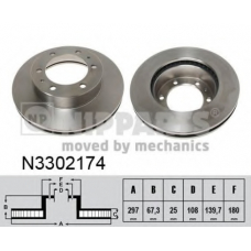 N3302174 NIPPARTS Тормозной диск