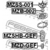 MZSHB-GEF FEBEST Защитный колпак / пыльник, амортизатор