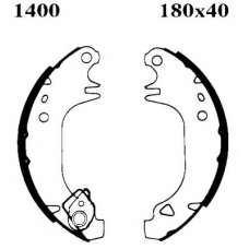 6036 BSF Комплект тормозов, барабанный тормозной механизм