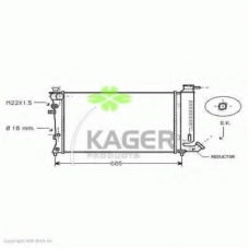 31-2798 KAGER Радиатор, охлаждение двигателя
