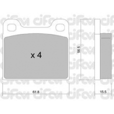 822-003-4 CIFAM Комплект тормозных колодок, дисковый тормоз