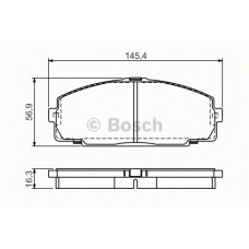 0 986 495 058 BOSCH Комплект тормозных колодок, дисковый тормоз