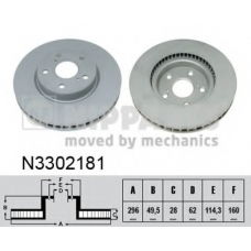 N3302181 NIPPARTS Тормозной диск