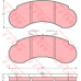 GDB1114 TRW Комплект тормозных колодок, дисковый тормоз