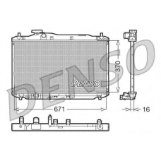 DRM40005 DENSO Радиатор, охлаждение двигателя